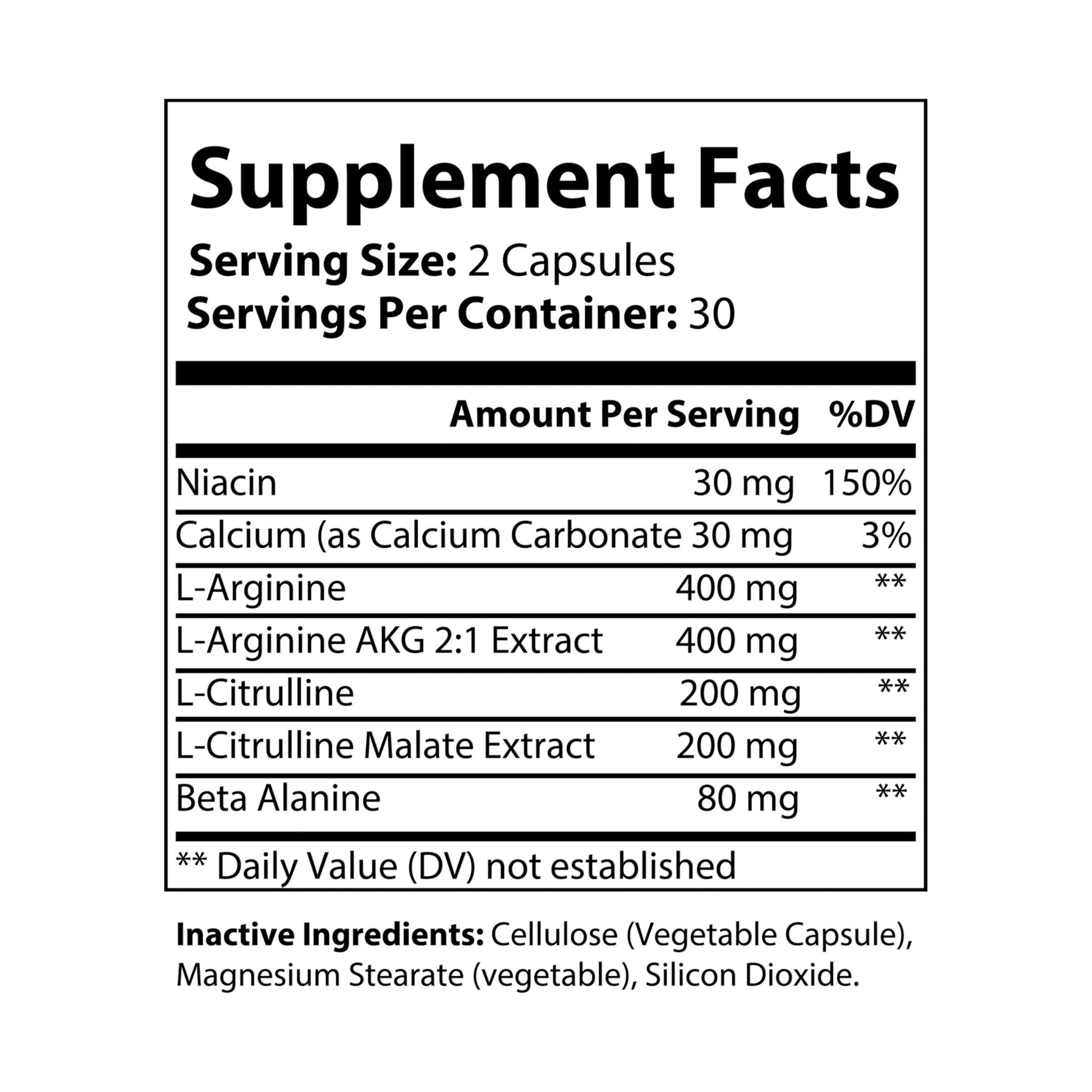 L-Arginine (Resale: $18- $25) (60 Capsules)