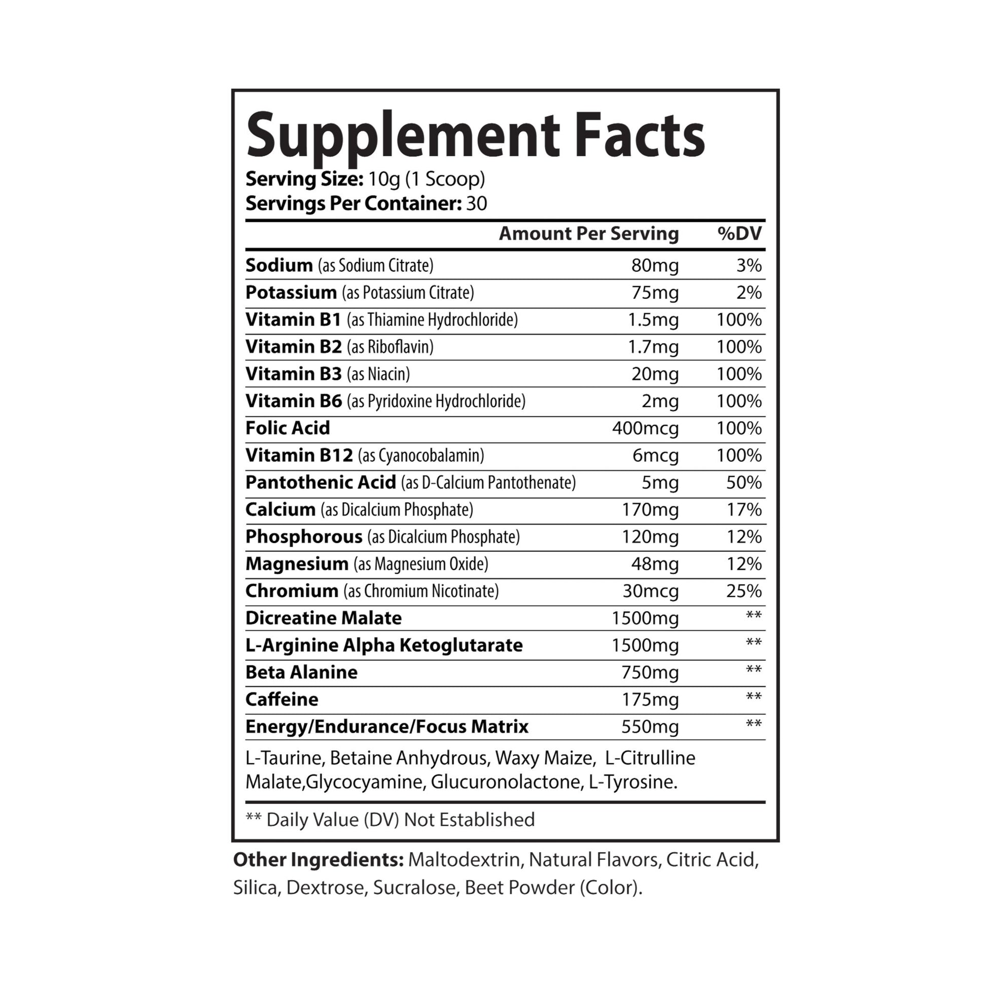 Pre-Workout-Watermelon (Resale: $25-$45) (300g, 10.58oz)