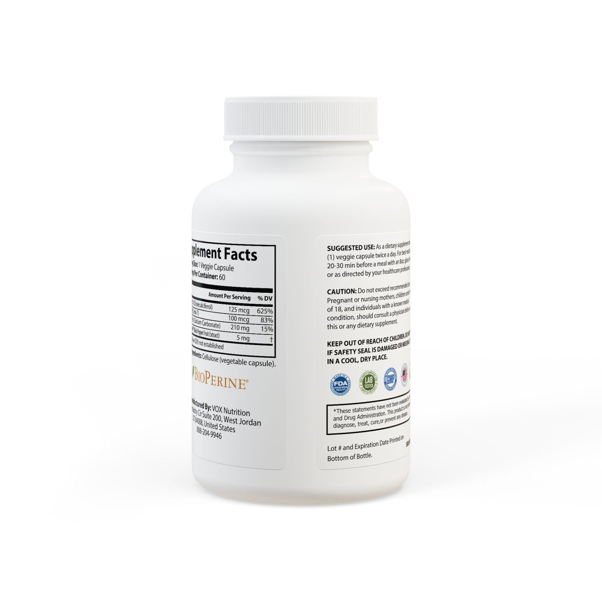 Vitamin K2 + D3 (Resale: $15-$25) (60 Capsules)