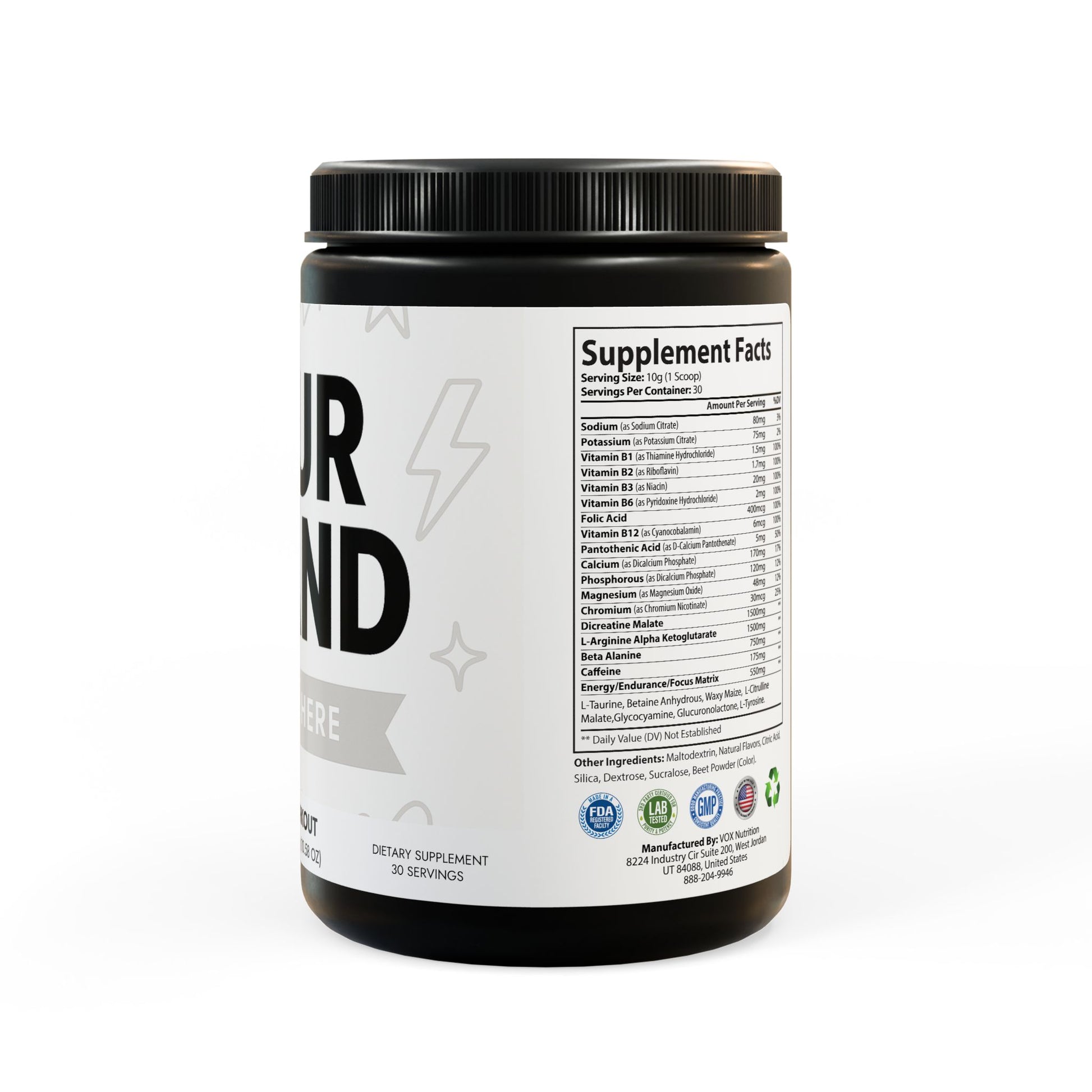 Pre-Workout-Watermelon (Resale: $25-$45) (300g, 10.58oz)