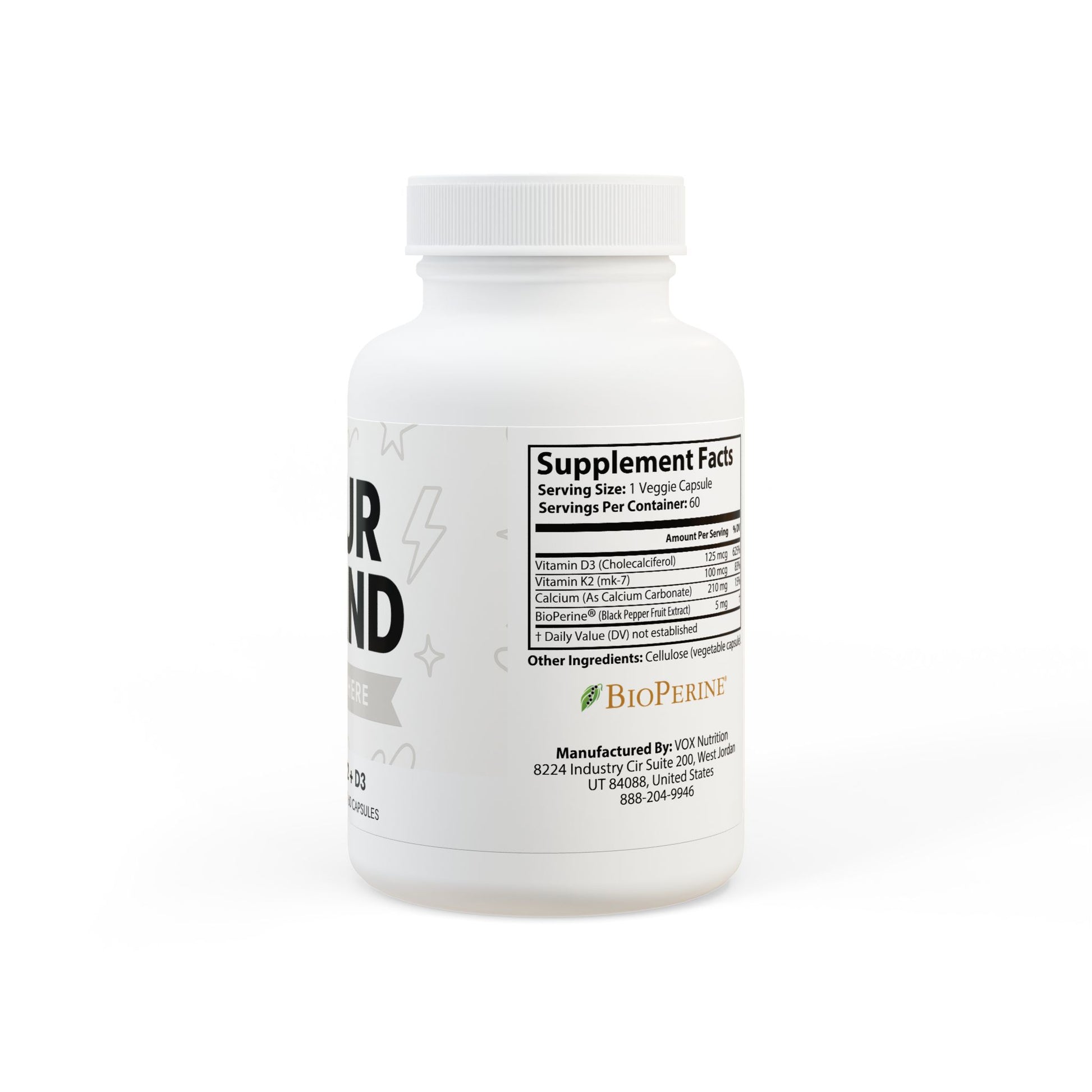 Vitamin K2 + D3 (Resale: $15-$25) (60 Capsules)