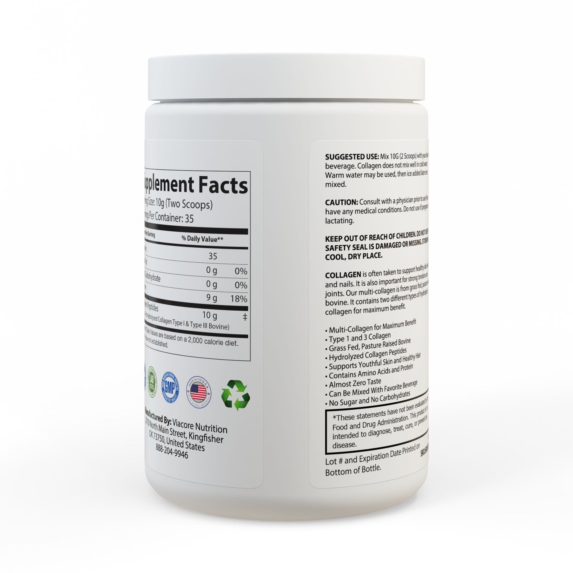 Collagen Peptides Type I & III Supplement (350g, 12.3oz) (Resale $30-$35)