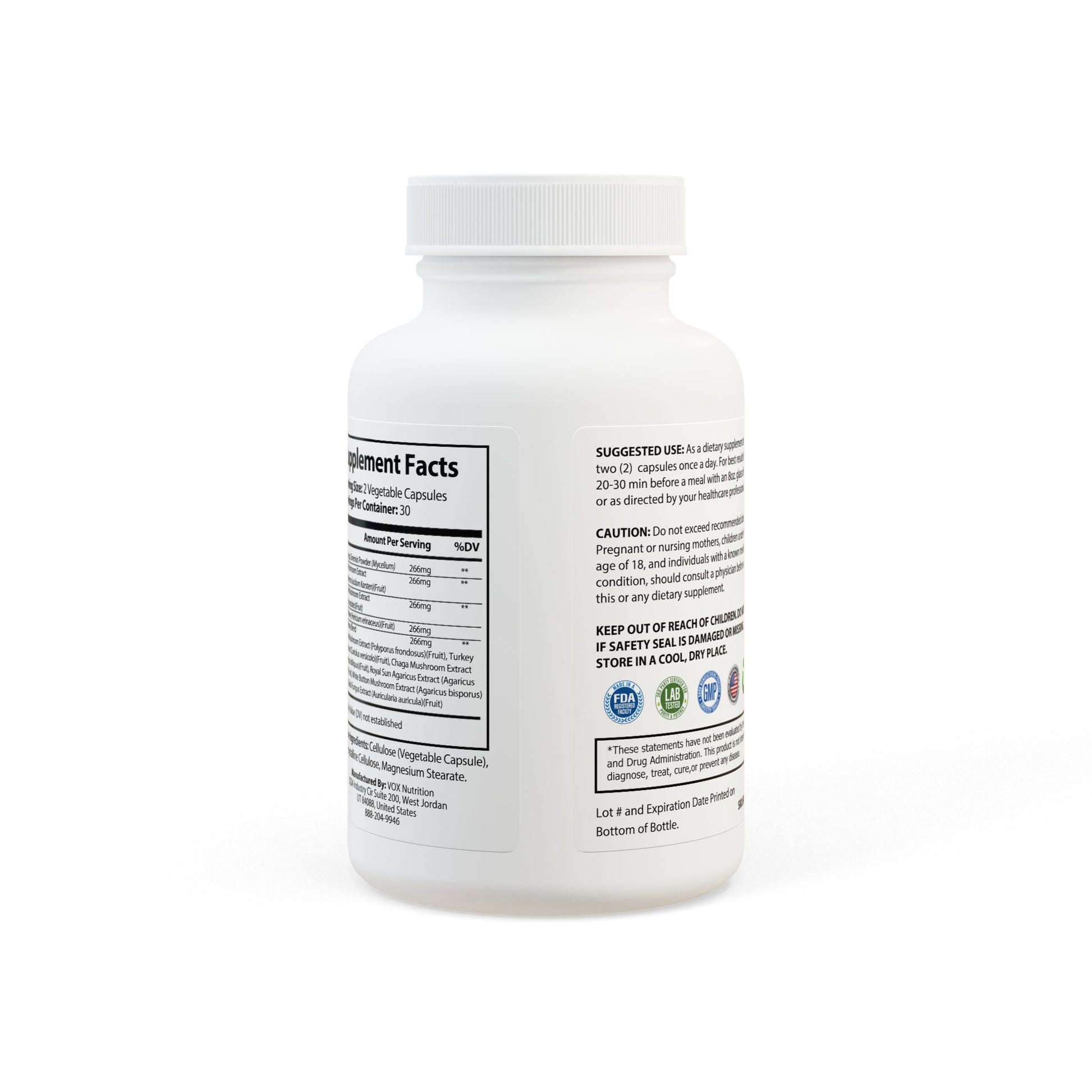 Lion's Mane Mushroom Blend Supplement (60 Capsules)