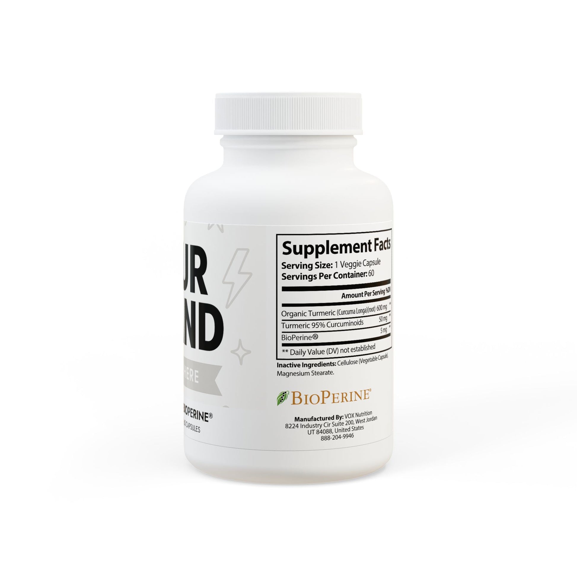 Turmeric with BioPerine® (Resale: $15-$25) (60 Capsules)